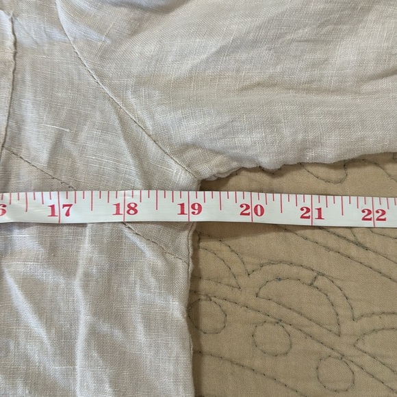 Soft Surroundings NWT 100% Linen Day Shine Beige Button Down‎ Shirt - Picture 7 of 10